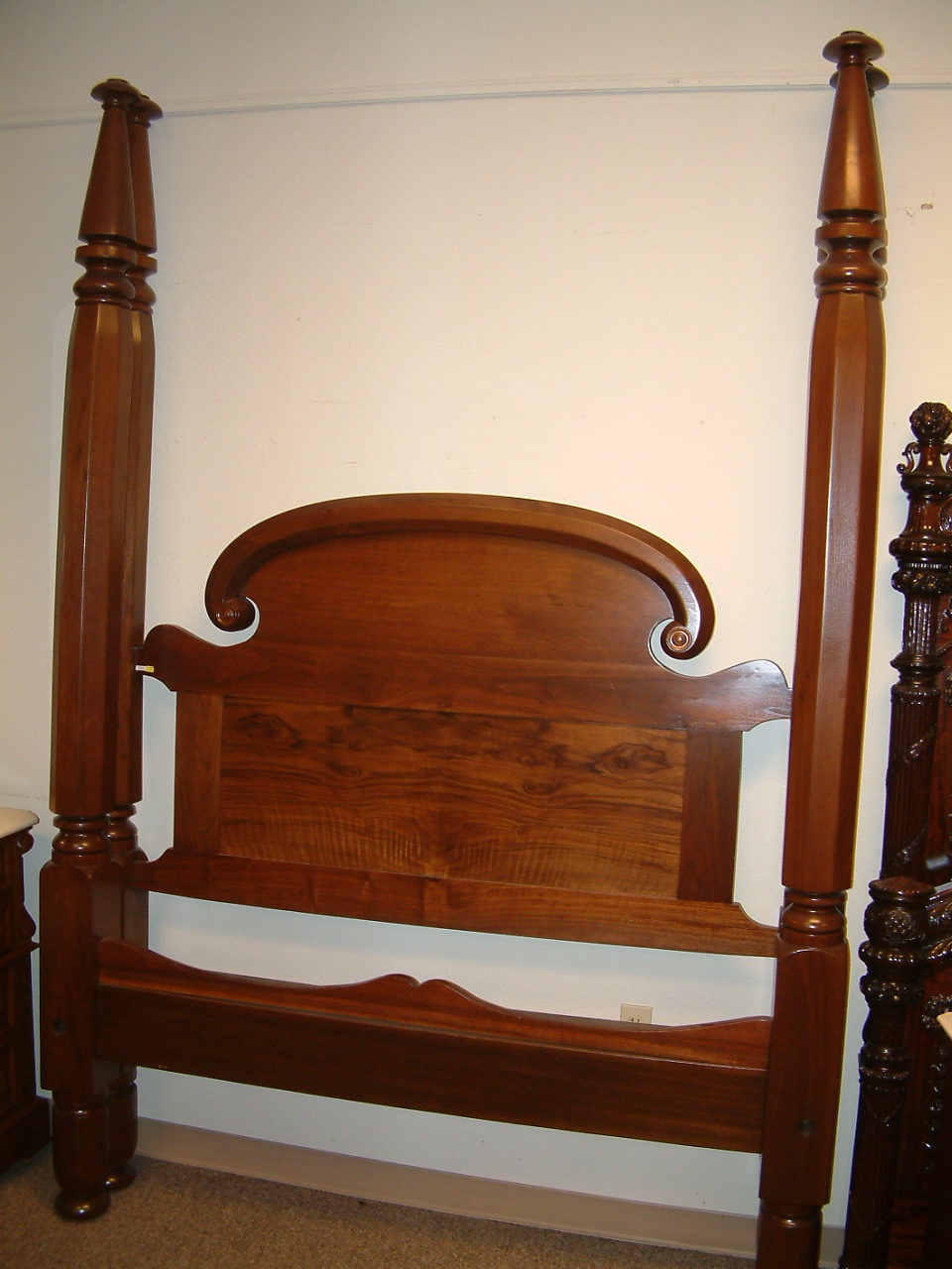 Tall Walnut Queen 4 Poster Bed