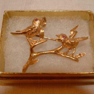 14K Gold Birds Pin / Necklace Enhancer SOLD