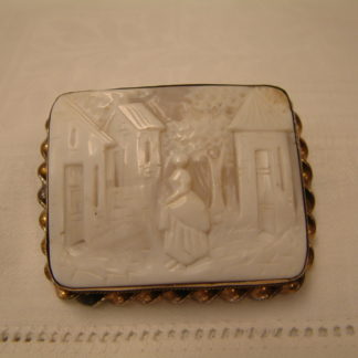 Victorian Shell Cameo Rare Scenic