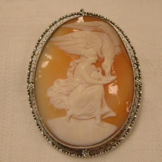 Victorian Shell Cameo,  Hebe serving Zeus,   Very Rare