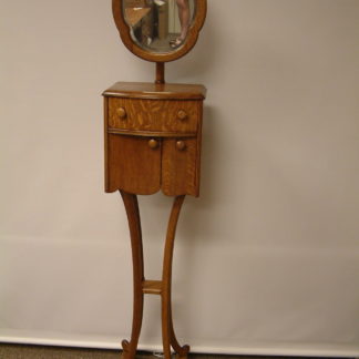 Oak Shaving Stand with swivel mirror