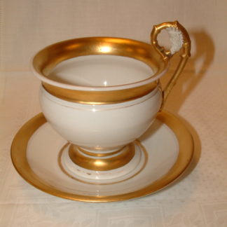 Old Paris Chocolate Cup & Saucer with Mask