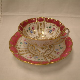 Old Paris Ornate Fluted and Footed Cup and Saucer SOLD!