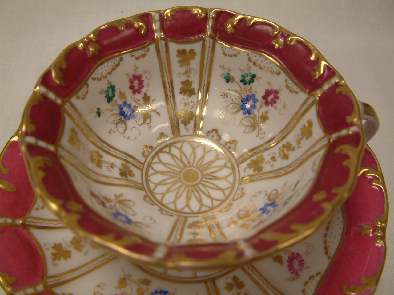 Old Paris Ornate Fluted and Footed Cup and Saucer SOLD! - Image 8