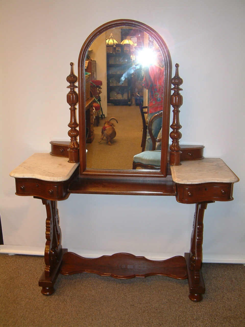 Walnut Civil War Era Ladies Vanity SOLD