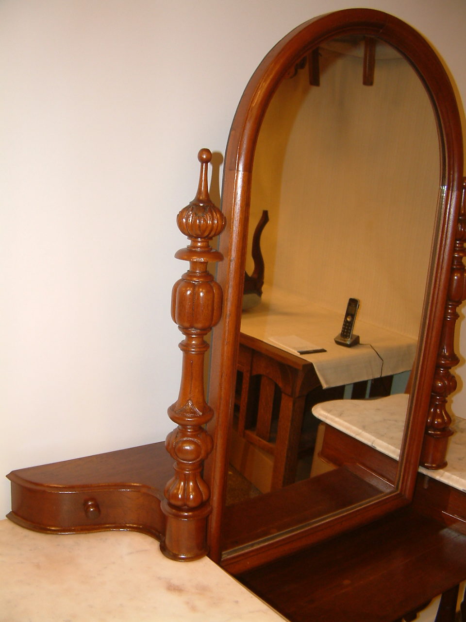 Walnut Civil War Era Ladies Vanity SOLD - Image 3