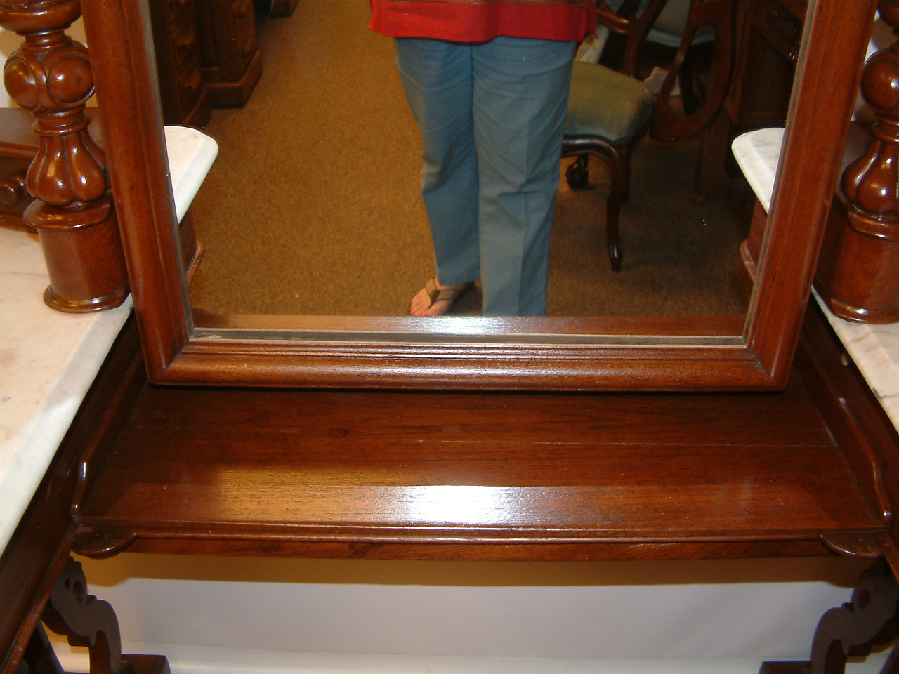 Walnut Civil War Era Ladies Vanity SOLD - Image 5