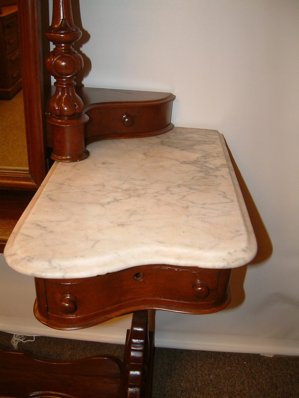 Walnut Civil War Era Ladies Vanity SOLD - Image 6