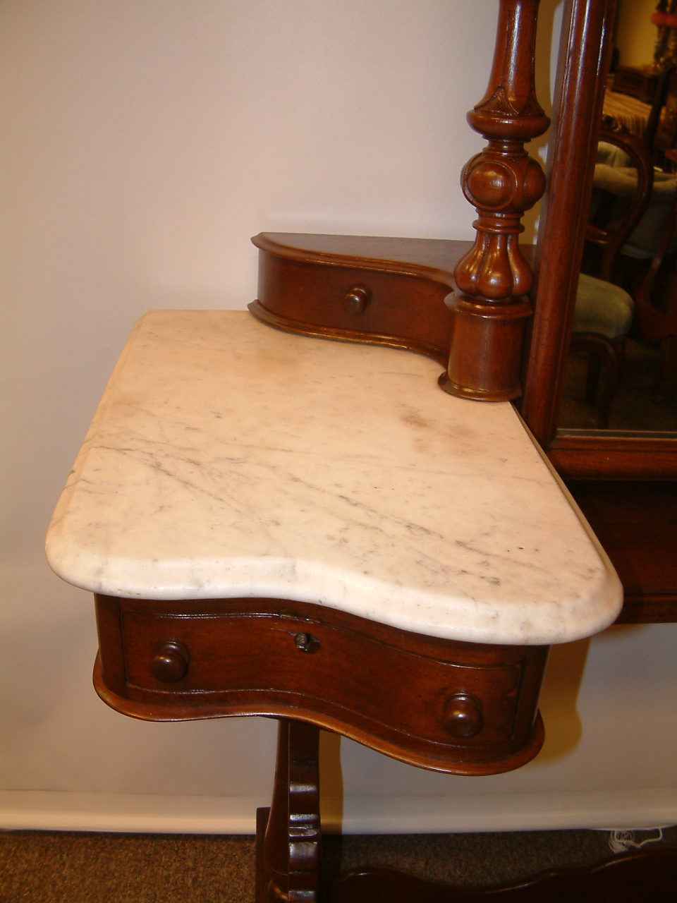 Walnut Civil War Era Ladies Vanity SOLD - Image 7