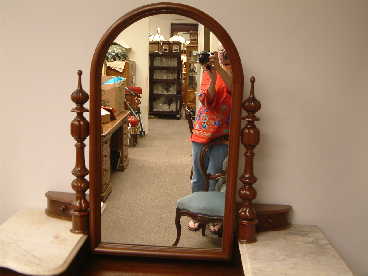 Walnut Civil War Era Ladies Vanity SOLD - Image 11