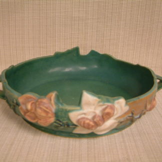 Roseville  Green " Magnolia"  Centerpiece Bowl   #450-10"