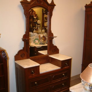 Walnut Renaissance Drop Center Dresser
