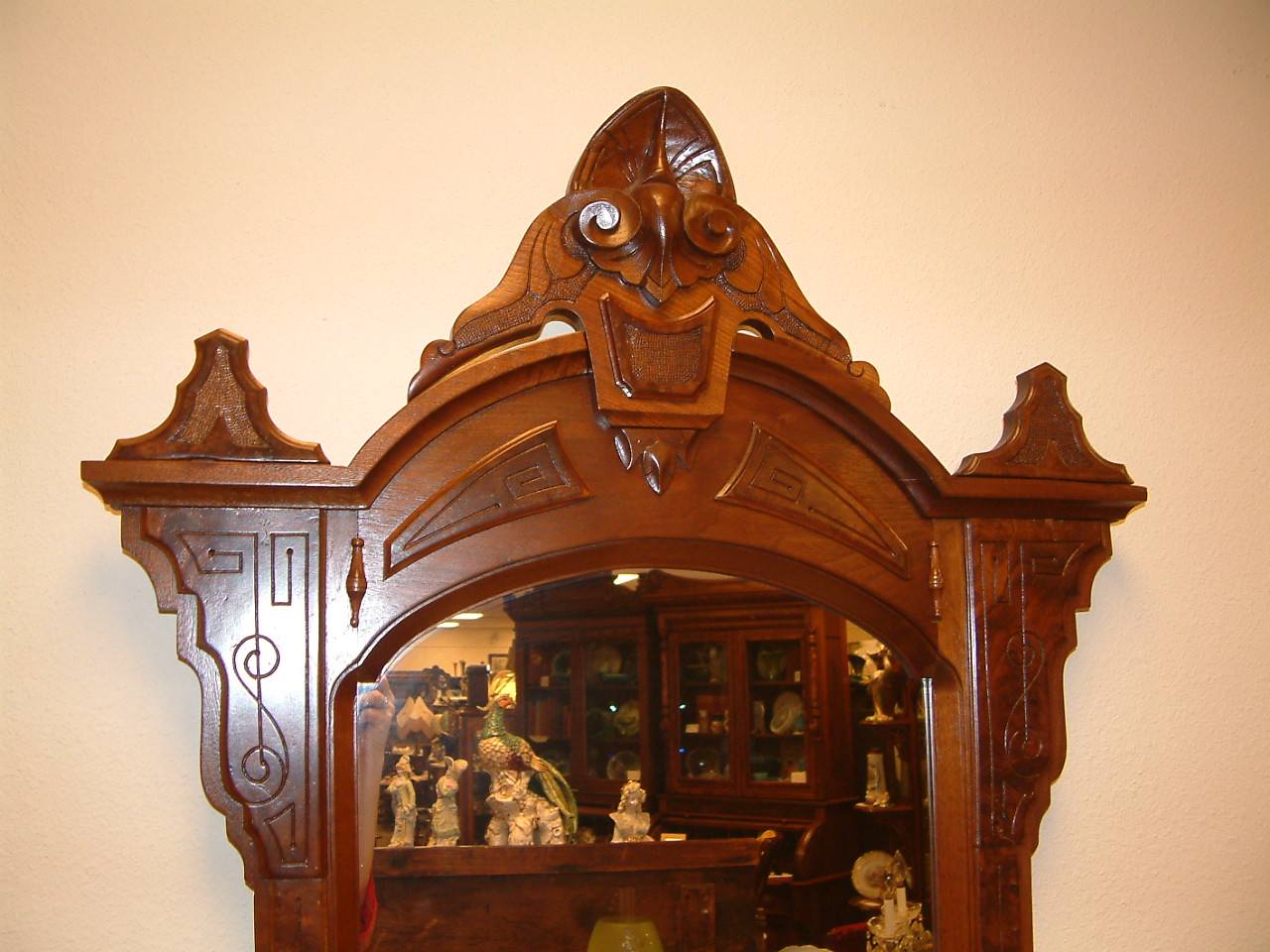 Walnut Renaissance Drop Center Dresser - Image 6