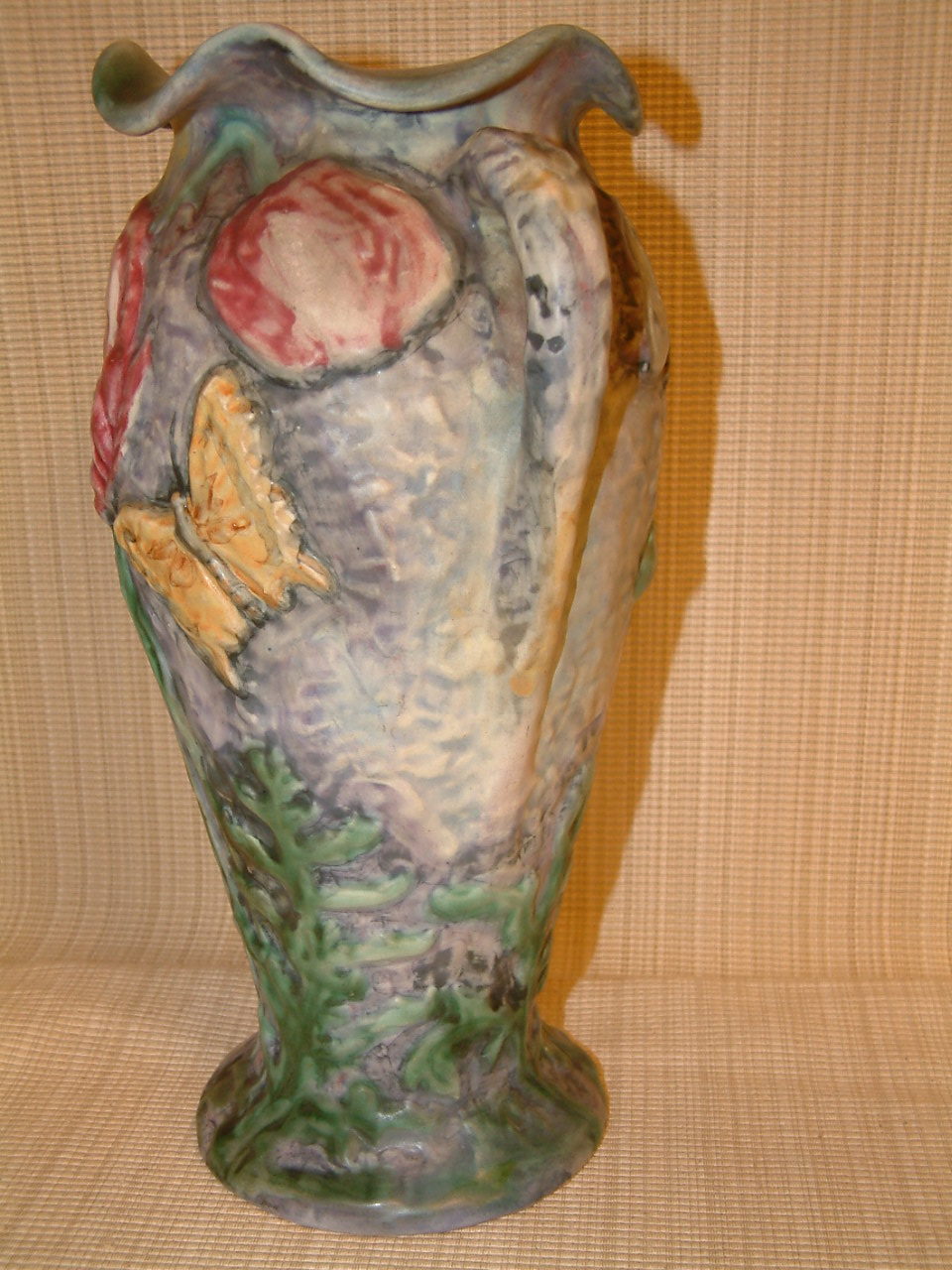 Weller Silvertone Tall Poppies Vase - Image 2