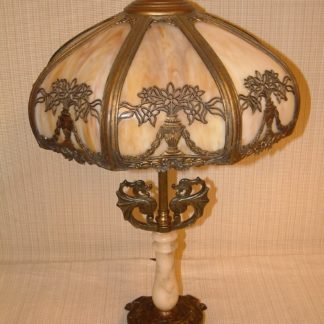 Caramel Slag Glass Lamp   SOLD
