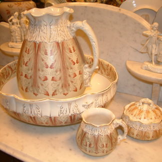 Beautifully Decorated Pitcher & Bowl Set