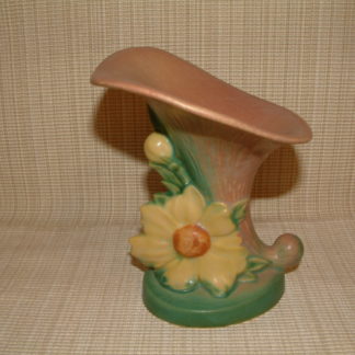 Roseville Peony Pink Cornucopia Vase #170-6