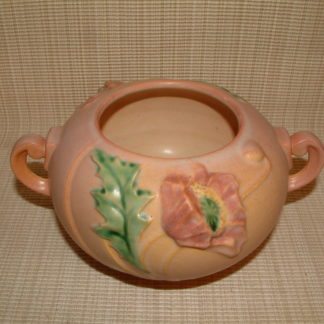 Roseville Poppy Pink Double Handled Jardineire # 334-4