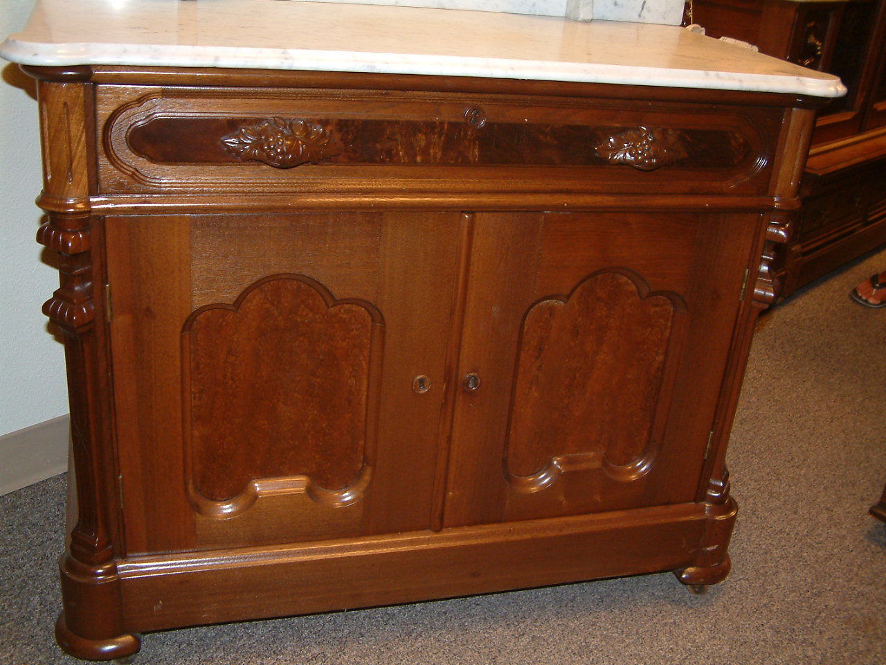 Walnut Marble Top Washstand - Image 8