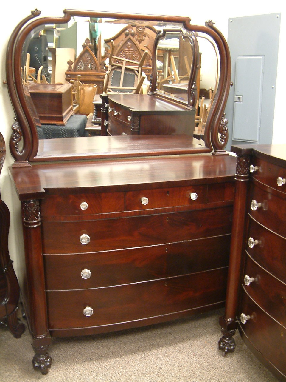 Mahogany Dresser with Matching Chest SOLD - Image 3