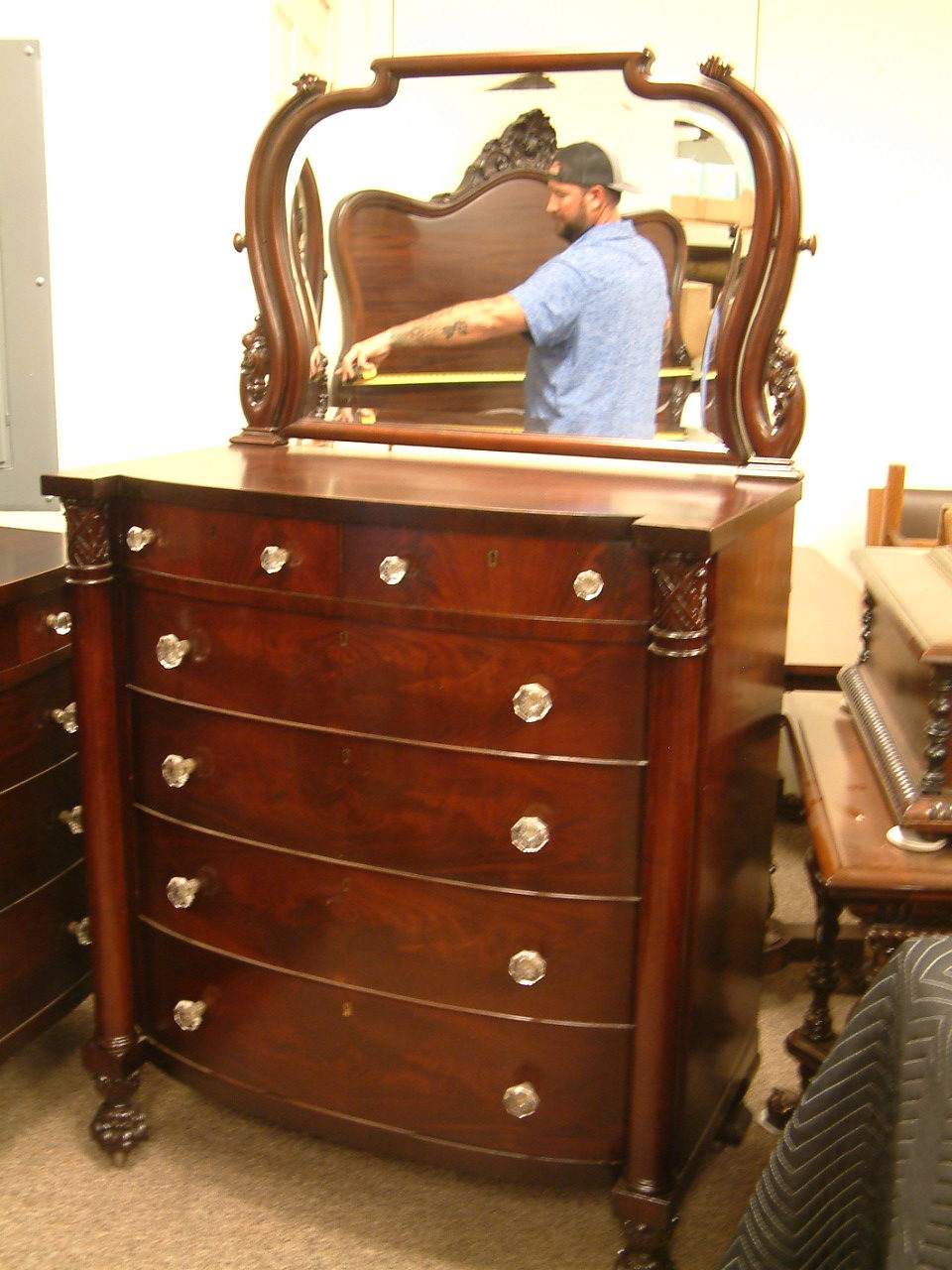 Mahogany Dresser with Matching Chest SOLD - Image 4