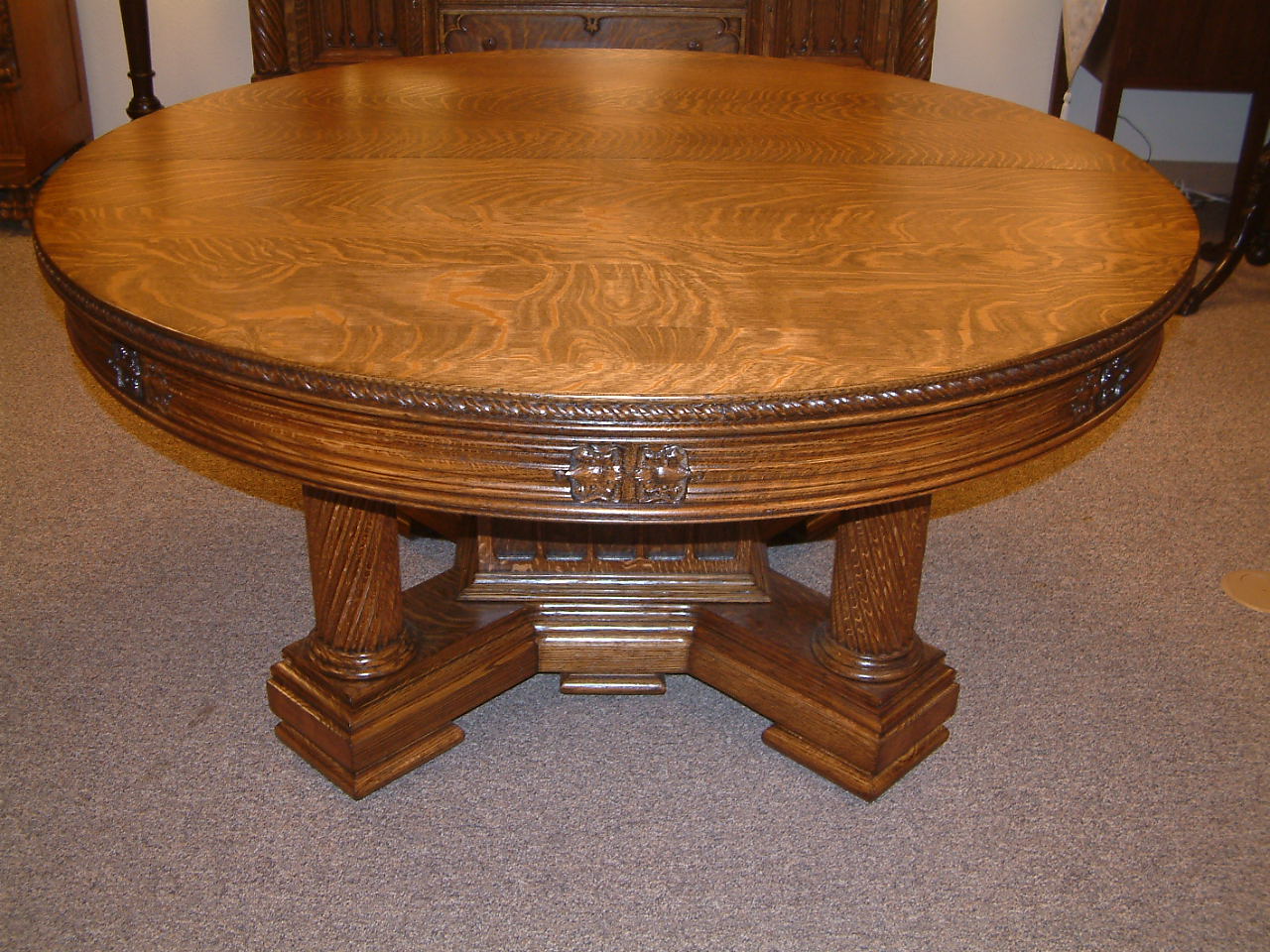 Massive Oak Gothic Style Dining Set, Robert Mitchell - Image 10