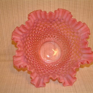 Fenton Cranberry Hobnail Brides Bowl