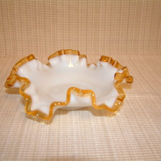 Fenton Gold Crest Shallow Pin Dish