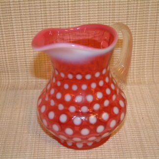 Fenton Cranberry Polka Dot Creamer