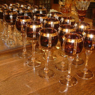 Moser Cabochon Amethyst Wine Hocks  SOLD