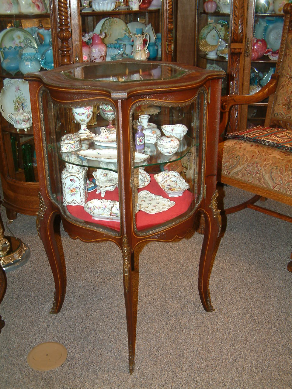 R J Horner Inlaid Vitrine - SOLD - Image 4