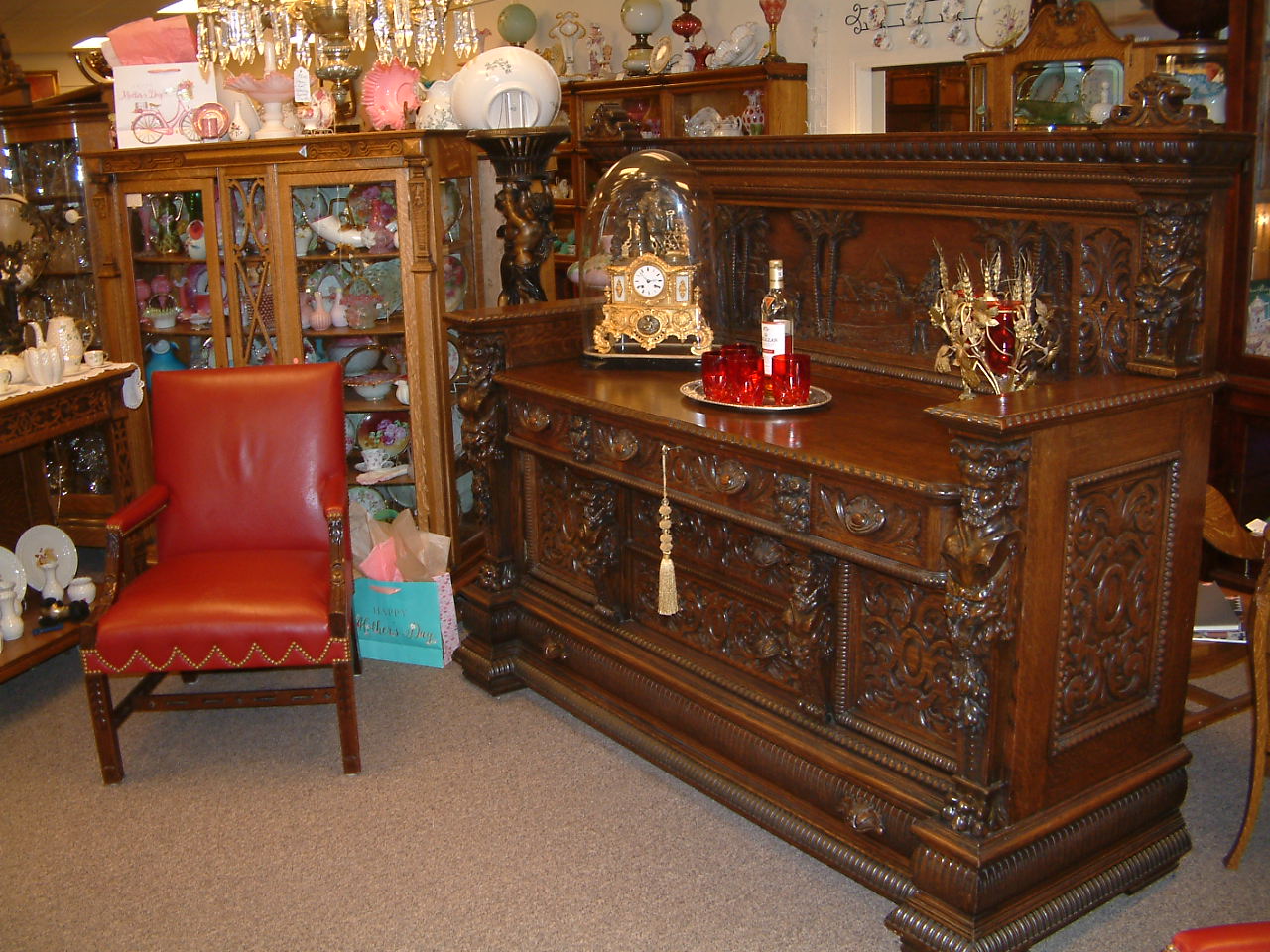 Massive Highly Carved R J Horner Buffet - Image 16