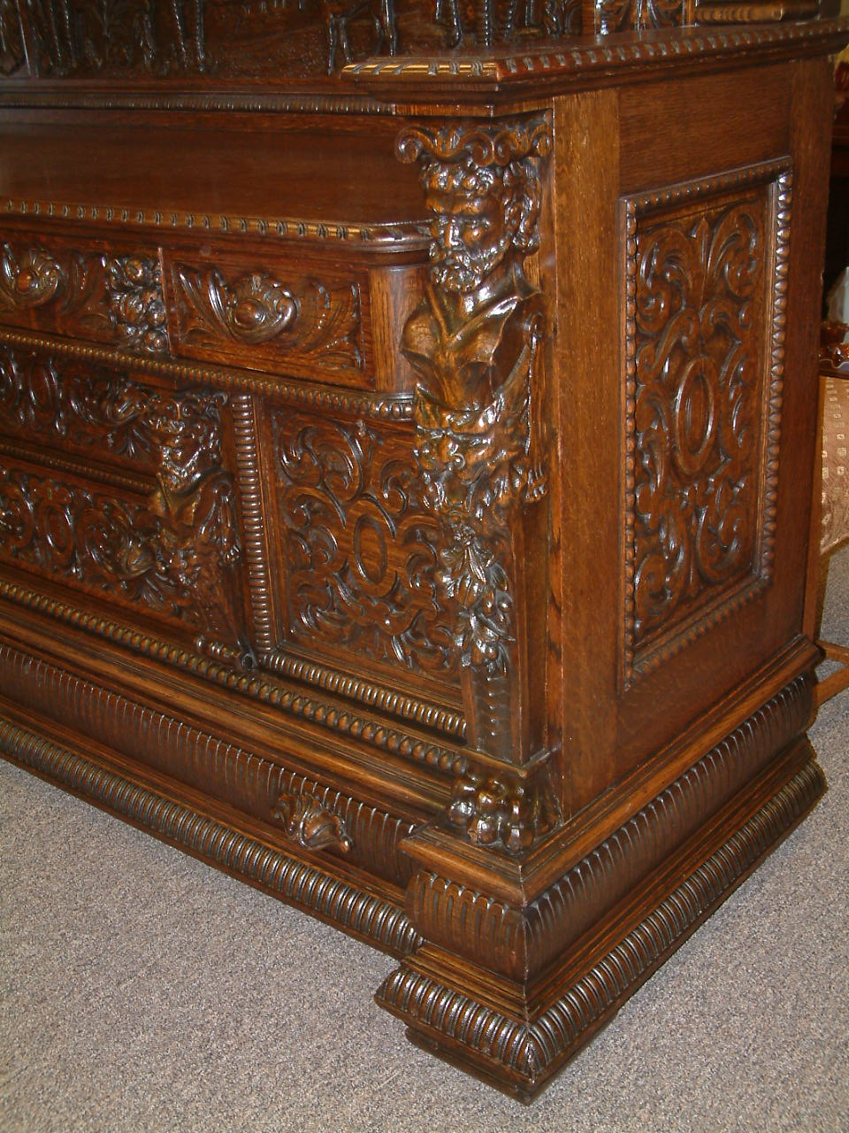 Massive Highly Carved R J Horner Buffet - Image 7