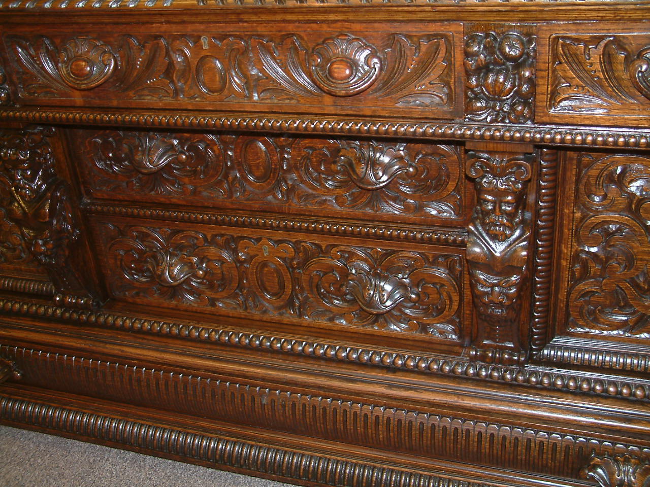 Massive Highly Carved R J Horner Buffet - Image 8