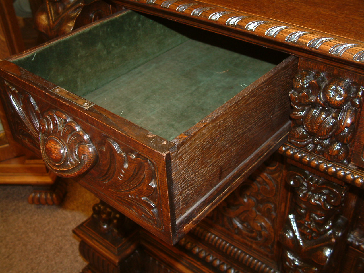 Massive Highly Carved R J Horner Buffet - Image 9