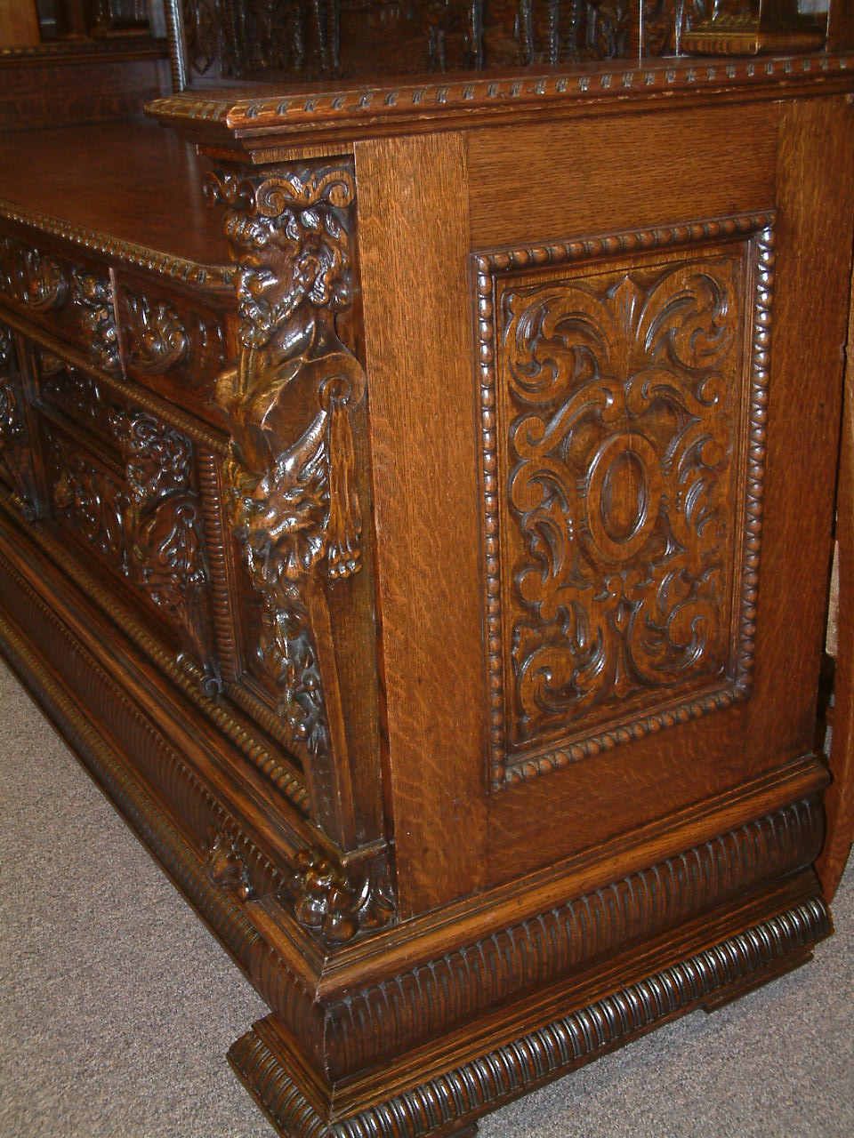 Massive Highly Carved R J Horner Buffet - Image 11