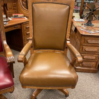 Tall Back Oversized Oak Executive Office Chair