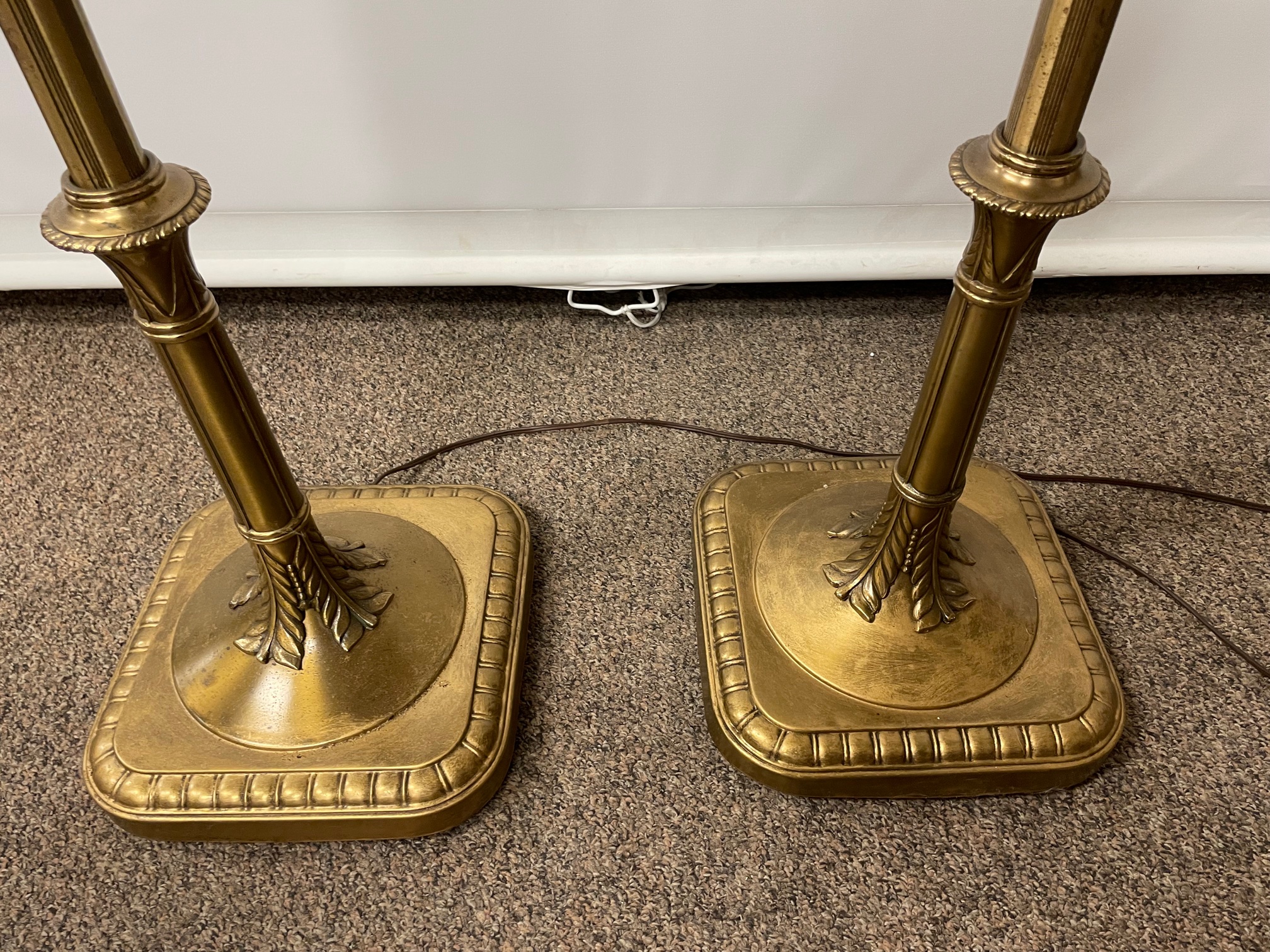 Matched Pair of Antique Torchiere Lamps SOLD - Image 5