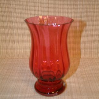 Cranberry Paneled Flared Small Vase