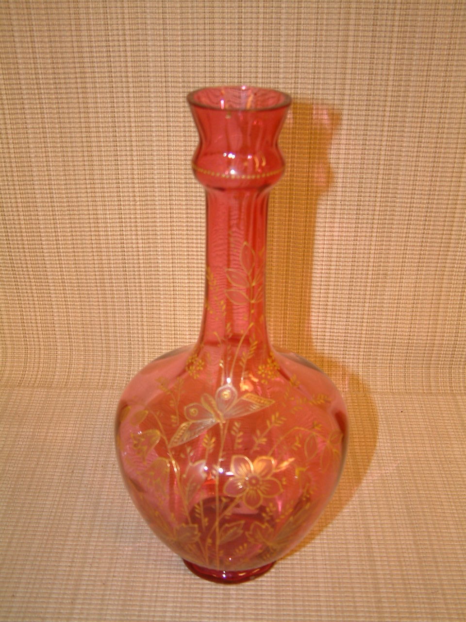 Cranberry Bohemian Vase