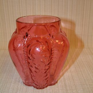 Northwood Cranberry Paneled Sprig Pickle Castor SOLD