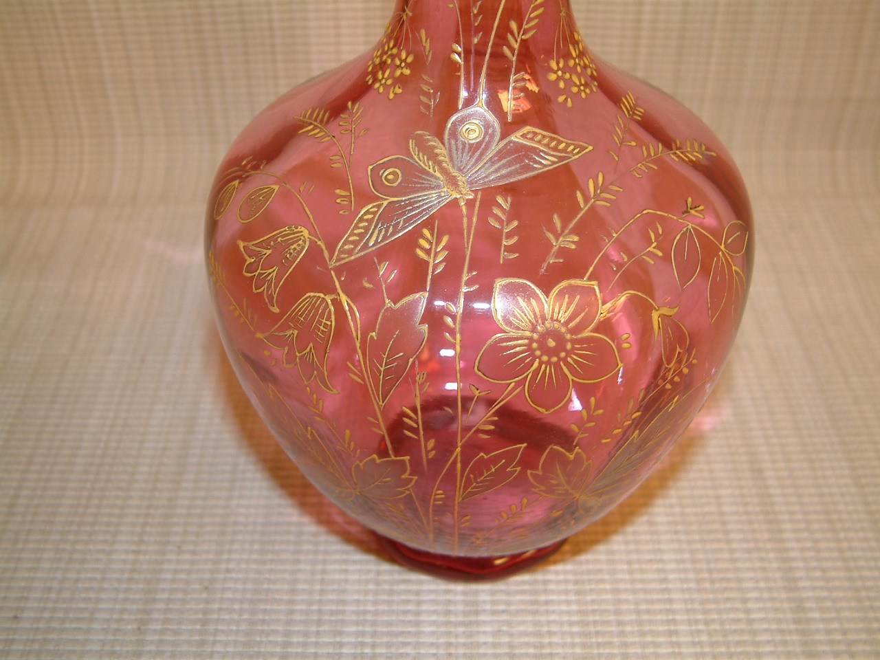 Cranberry Bohemian Vase - Image 3