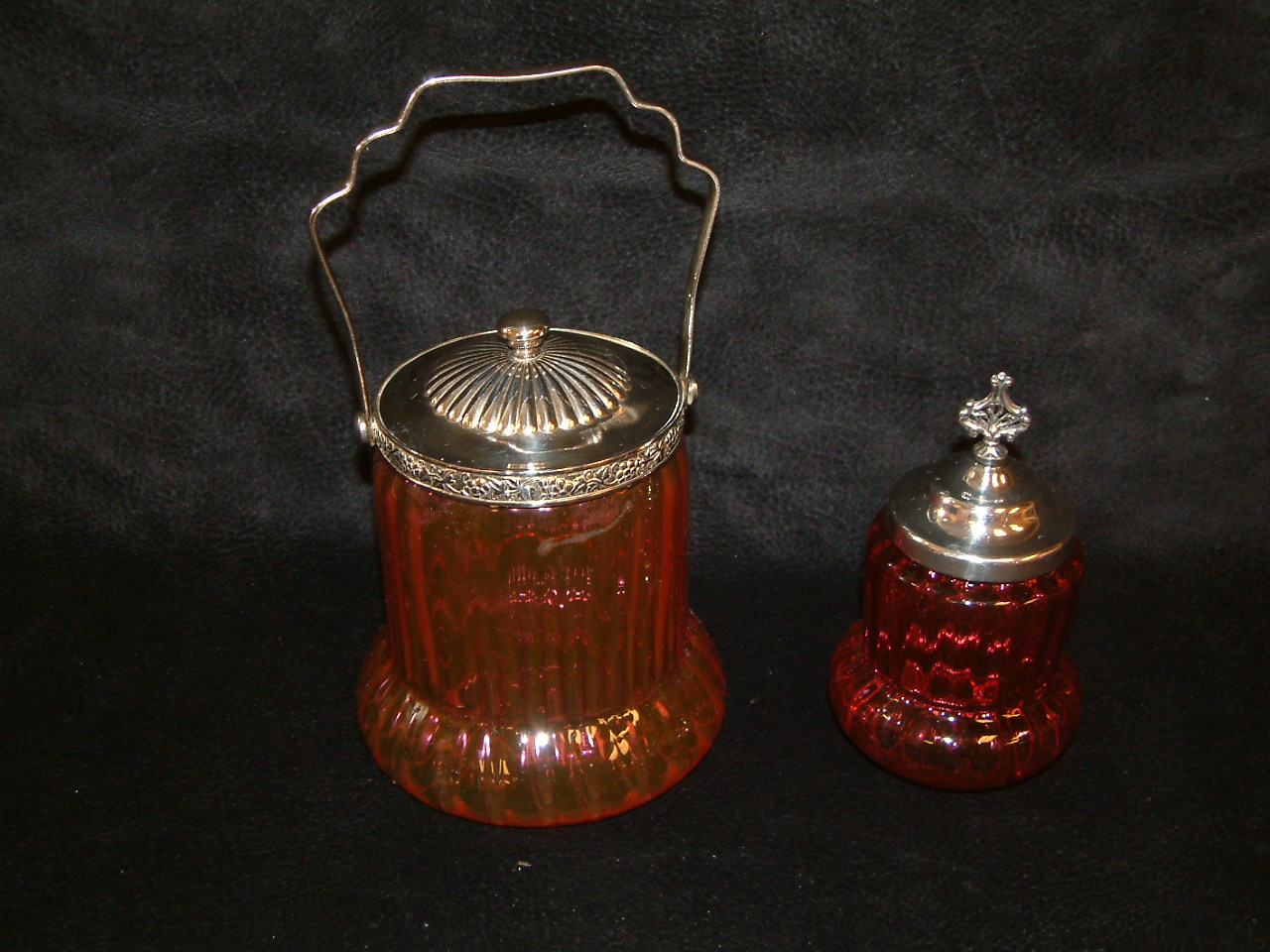 Cranberry Victorian Biscuit Barrel SOLD - Image 9