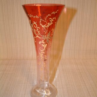 Cranberry Bohemian Art Glass Vase