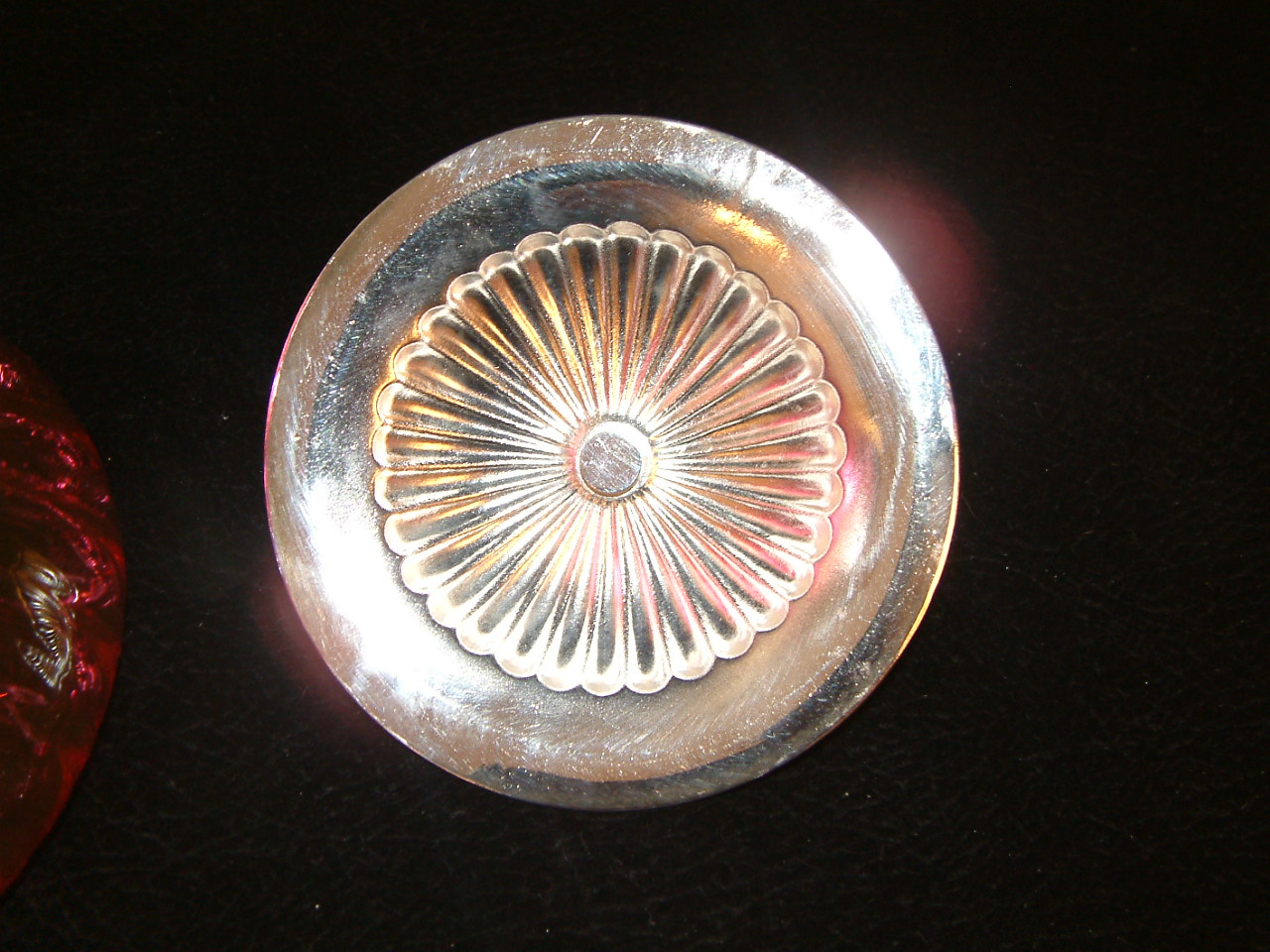Cranberry Victorian Biscuit Barrel SOLD - Image 6
