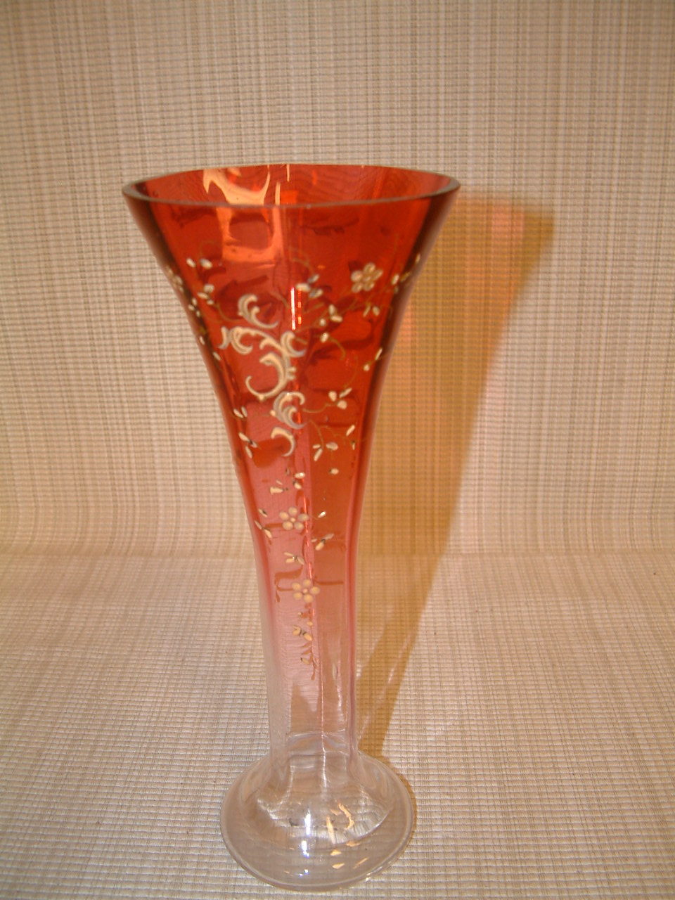 Cranberry Bohemian Art Glass Vase - Image 5
