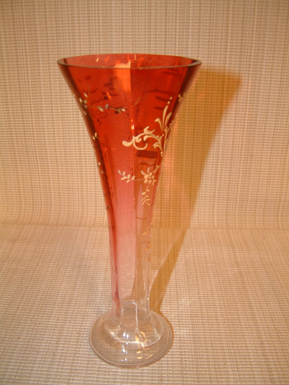Cranberry Bohemian Art Glass Vase - Image 4