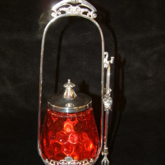 Cranberry Victorian Pickle Castor