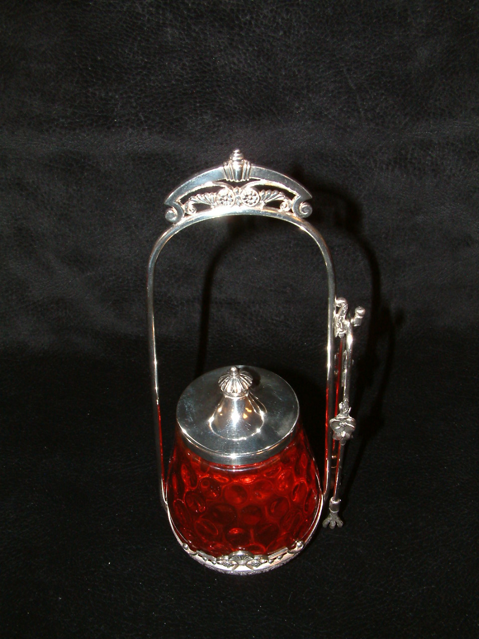 Cranberry Victorian Pickle Castor - Image 2