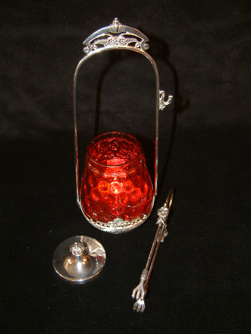 Cranberry Victorian Pickle Castor - Image 3